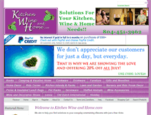 Tablet Screenshot of kitchenwineandhome.com